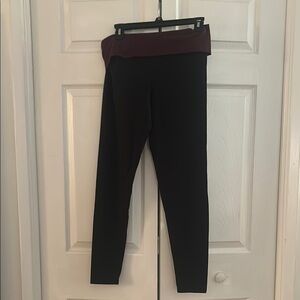 Black and Burgundy Leggings